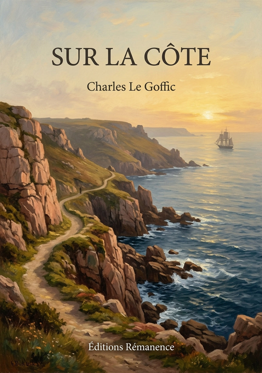 Livre Sur la côte par Charles Le Goffic - Couverture - Editions Remanence