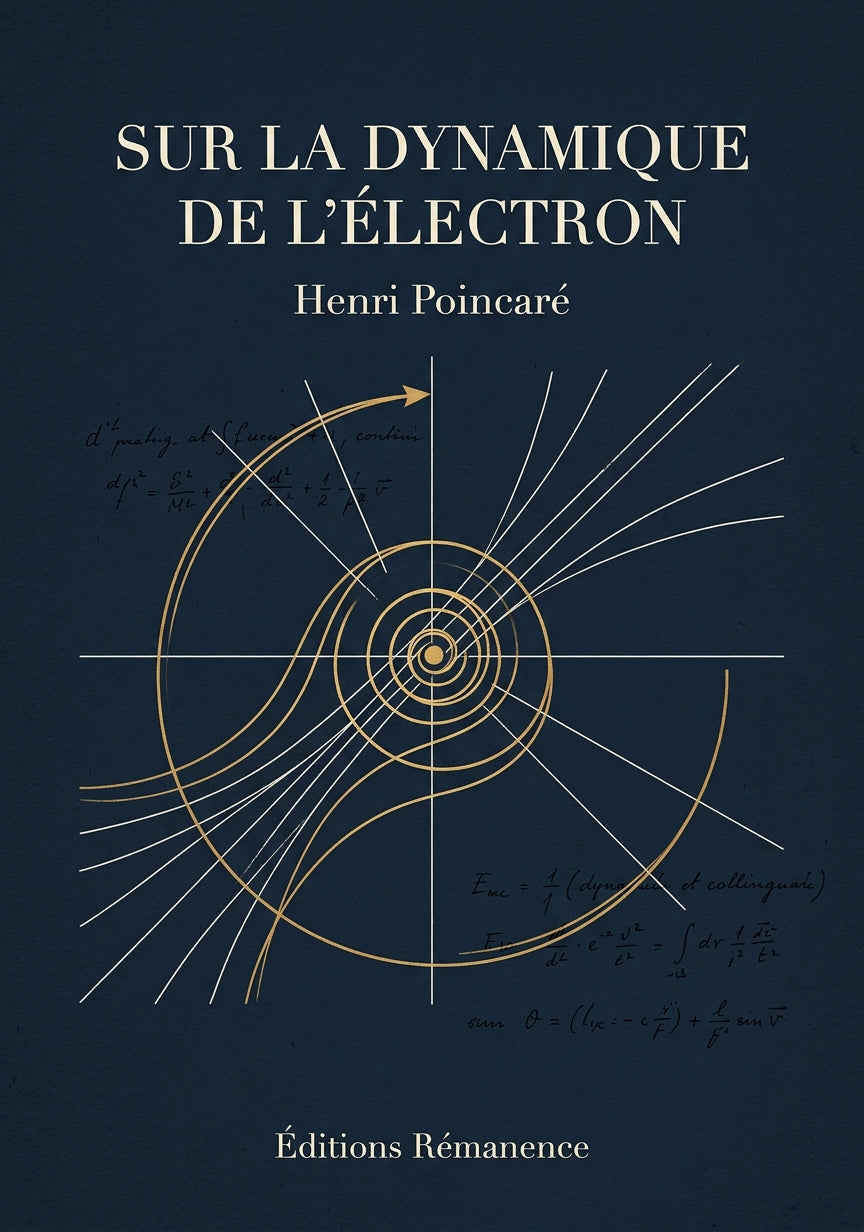 Livre Sur la dynamique de l’électron par Henri Poincaré - Couverture - Editions Remanence