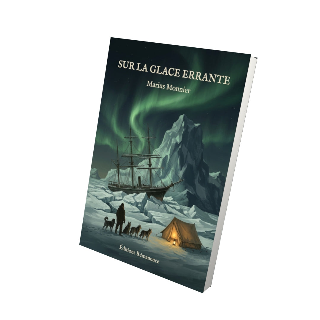 Livre Sur la glace errante par Marius Monnier - Vue 3D - Editions Remanence