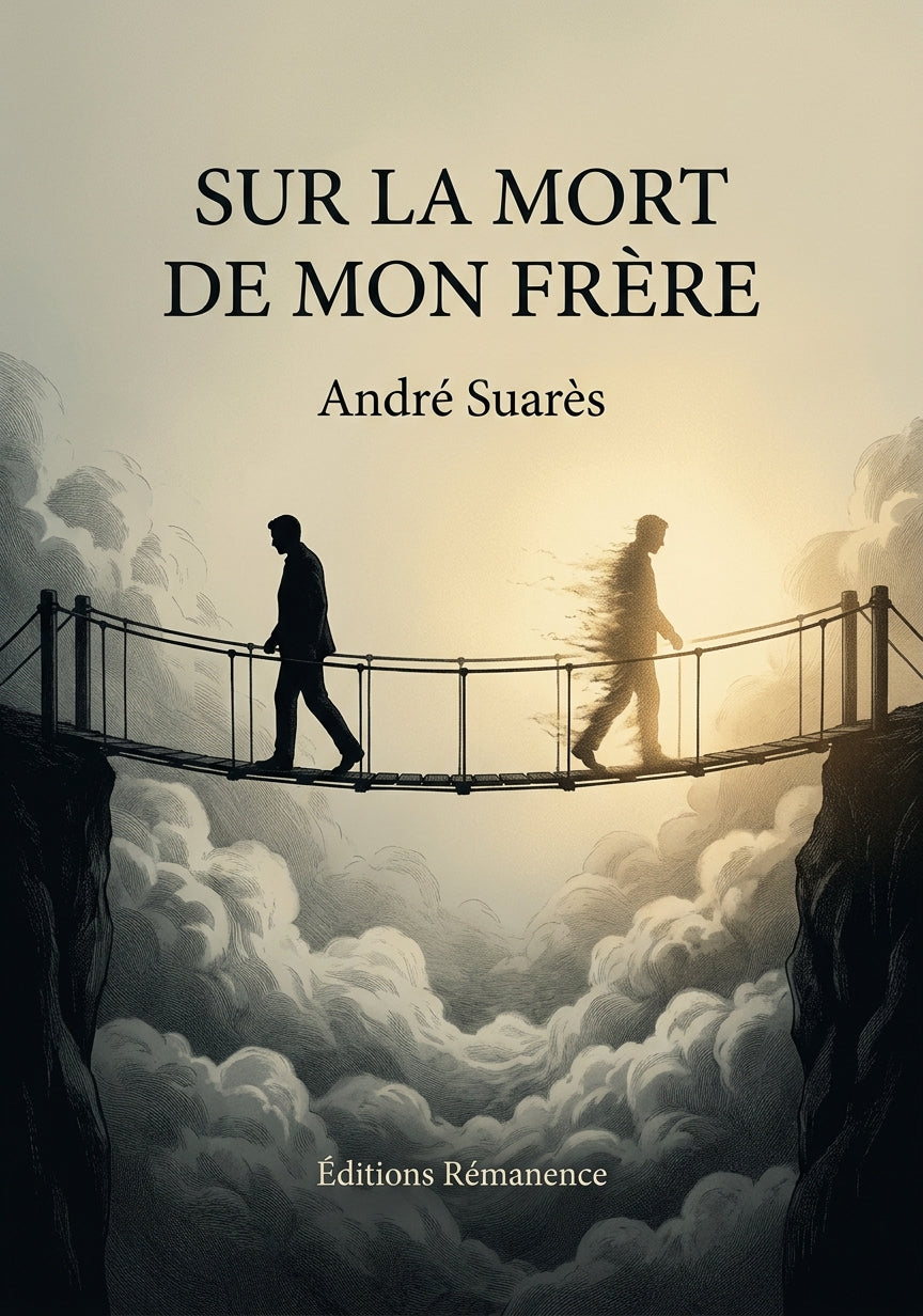 Livre Sur la mort de mon frère par André Suarès - Couverture - Editions Remanence