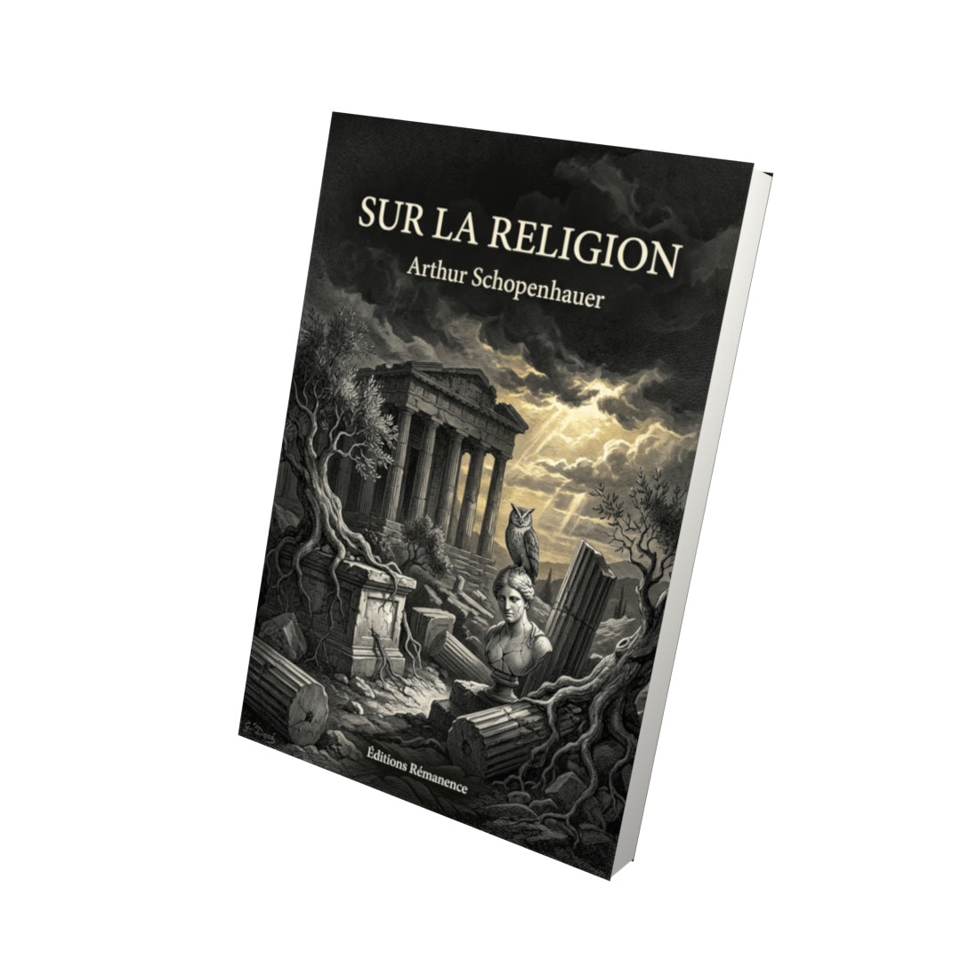 Livre Sur la religion par Arthur Schopenhauer - Vue 3D - Editions Remanence