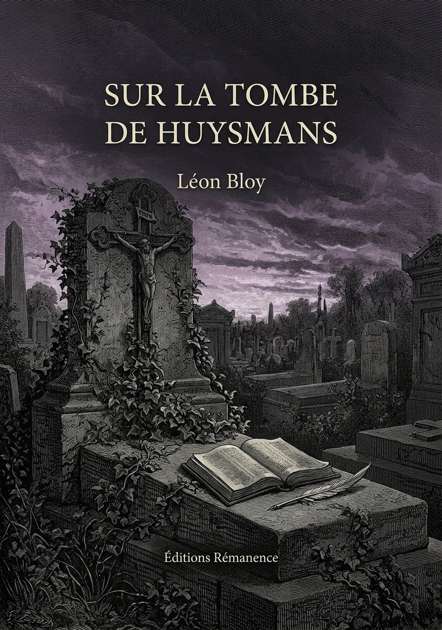 Livre Sur la tombe de Huysmans par Léon Bloy - Couverture - Editions Remanence