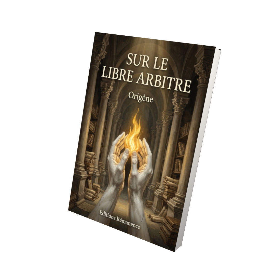 Livre Sur le libre arbitre - Origène - Vue 3D - Editions Remanence