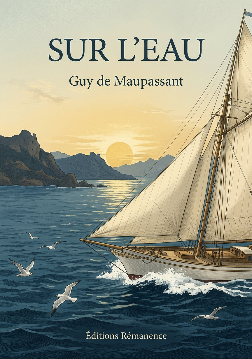 Livre Sur l’eau par Guy de Maupassant - Couverture - Editions Remanence