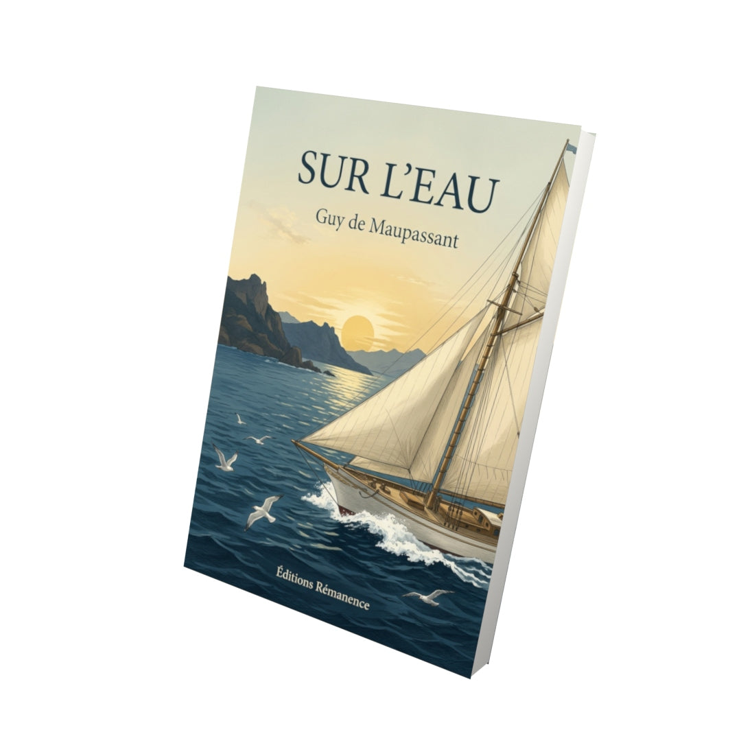 Livre Sur l’eau par Guy de Maupassant - Vue 3D - Editions Remanence