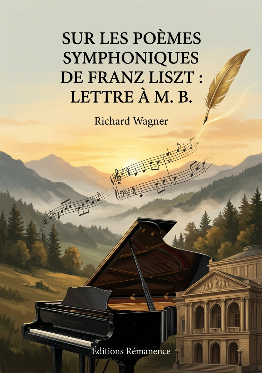 Livre Sur les Poèmes Symphoniques de Franz Liszt : lettre à M. B. par Richard Wagner - Couverture - Editions Remanence