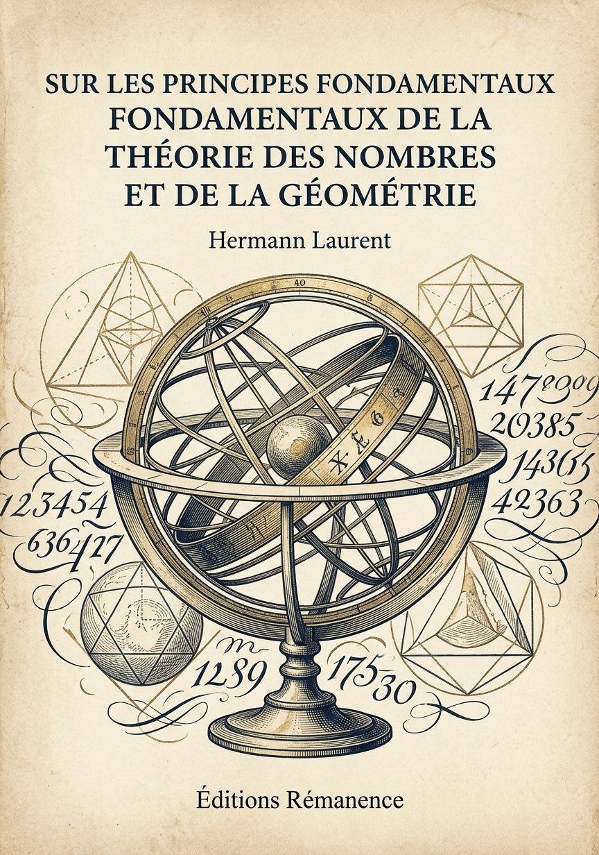 Sur les Principes Fondamentaux de la Théorie des Nombres et de la Géométrie - Hermann Laurent (Couverture)