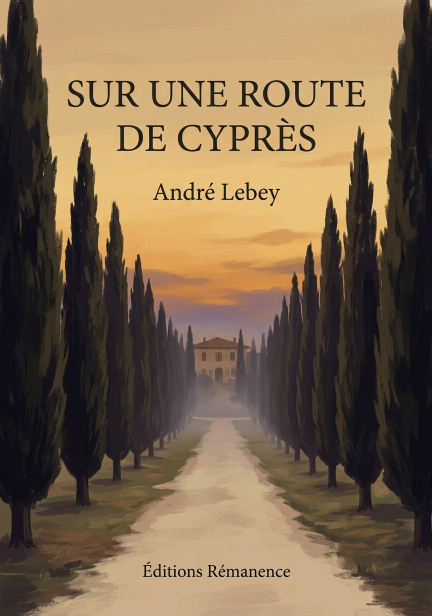 Livre Sur une route de Cyprès par André Lebey - Couverture - Editions Remanence