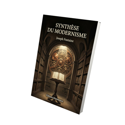 Livre Synthèse du modernisme - Joseph Fontaine - Vue 3D - Editions Remanence