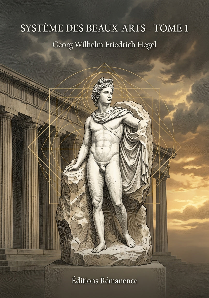 Livre Système des beaux-arts - Tome 1 par Georg Wilhelm Friedrich Hegel - Couverture - Editions Remanence