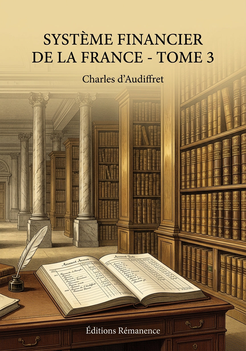 Livre Système financier de la France - Tome 3 par Charles d’Audiffret - Couverture - Editions Remanence