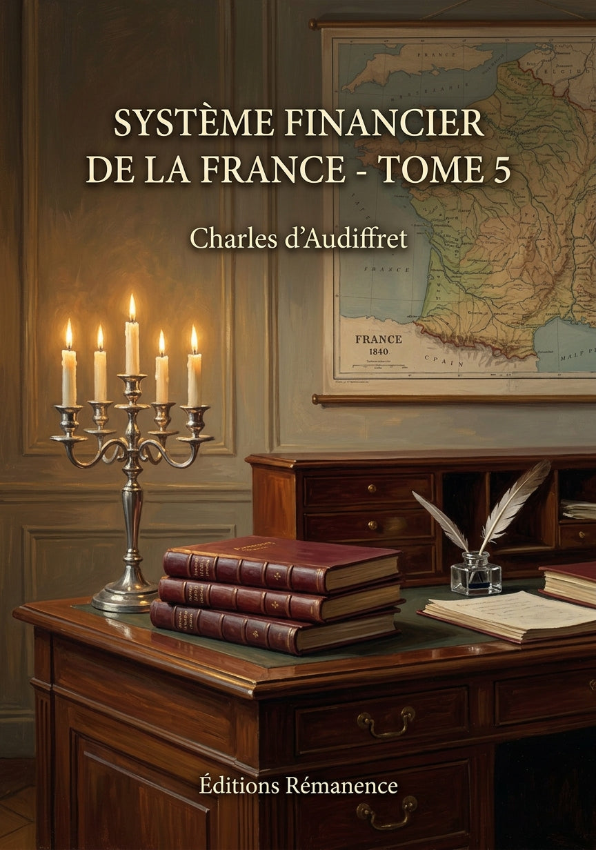Livre Système financier de la France - Tome 5 par Charles d’Audiffret - Couverture - Editions Remanence