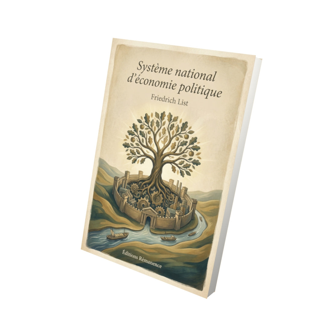 Livre Système national d’économie politique – Friedrich List - Vue 3D - Editions Remanence