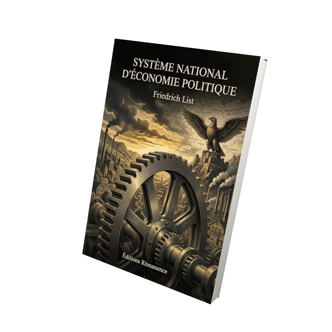 Livre Système national d’économie politique par Friedrich List - Vue 3D - Editions Remanence
