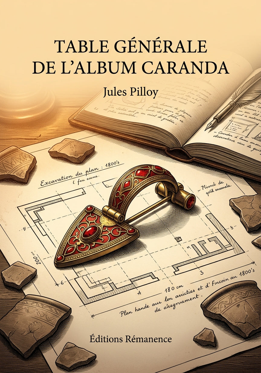 Livre Table générale de l'album Caranda par Jules Pilloy - Couverture - Editions Remanence
