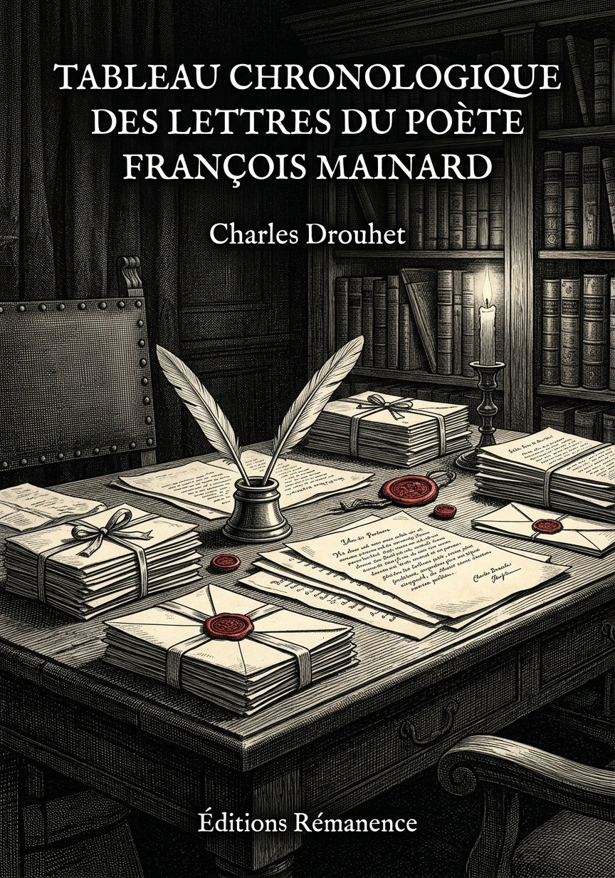 Livre Tableau chronologique des lettres du poète François Mainard par Charles Drouhet - Couverture - Editions Remanence