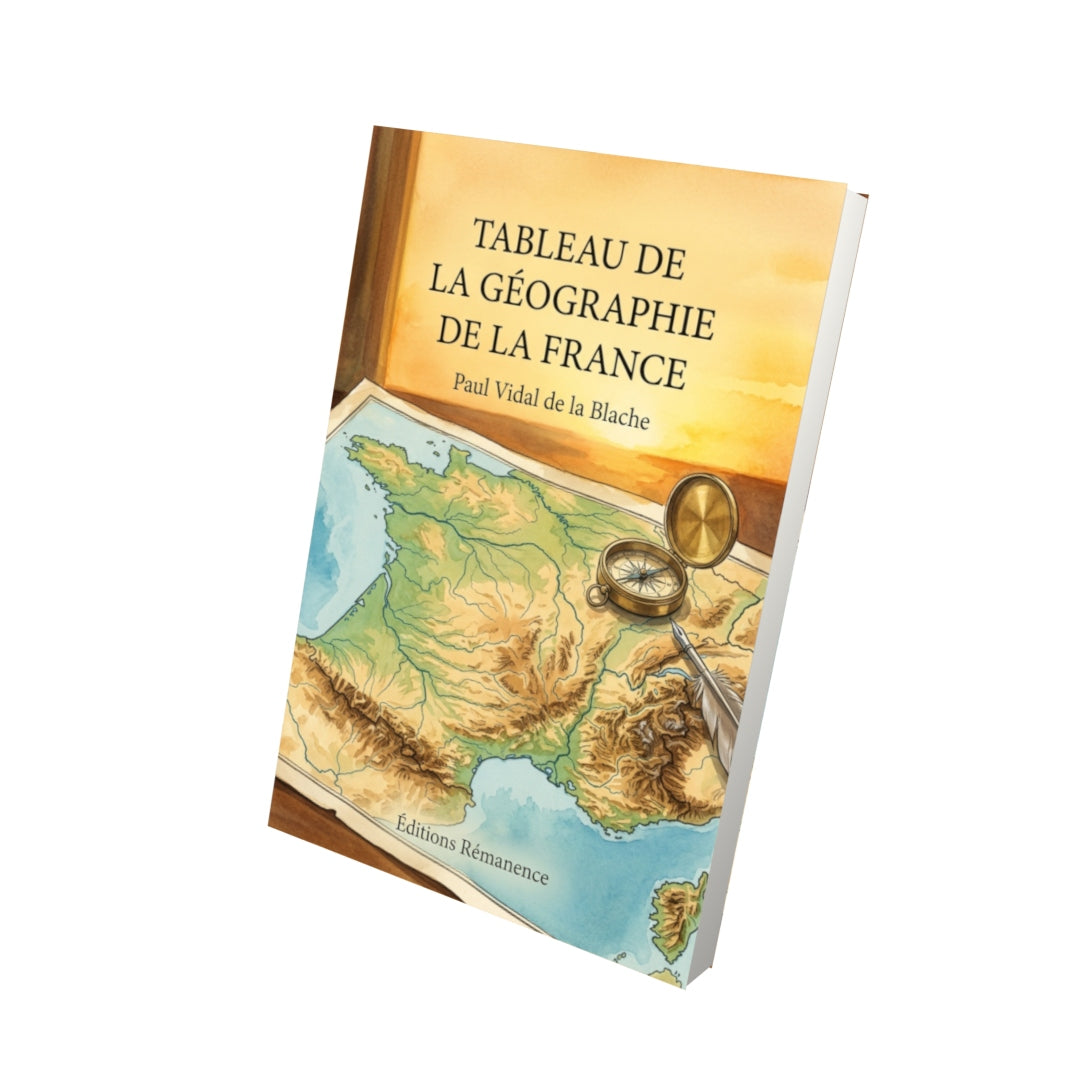 Livre Tableau de la Géographie de la France par Paul Vidal de la Blache - Vue 3D - Editions Remanence
