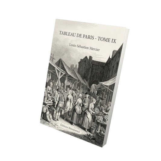 Livre Tableau de Paris - Tome IX par Louis-Sébastien Mercier - Vue 3D - Editions Remanence