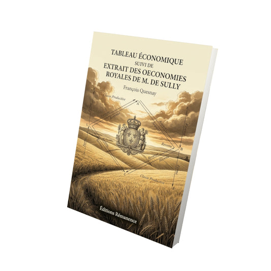 Livre Tableau économique suivi de Extrait des oeconomies royales de M. de Sully par François Quesnay - Vue 3D - Editions Remanence