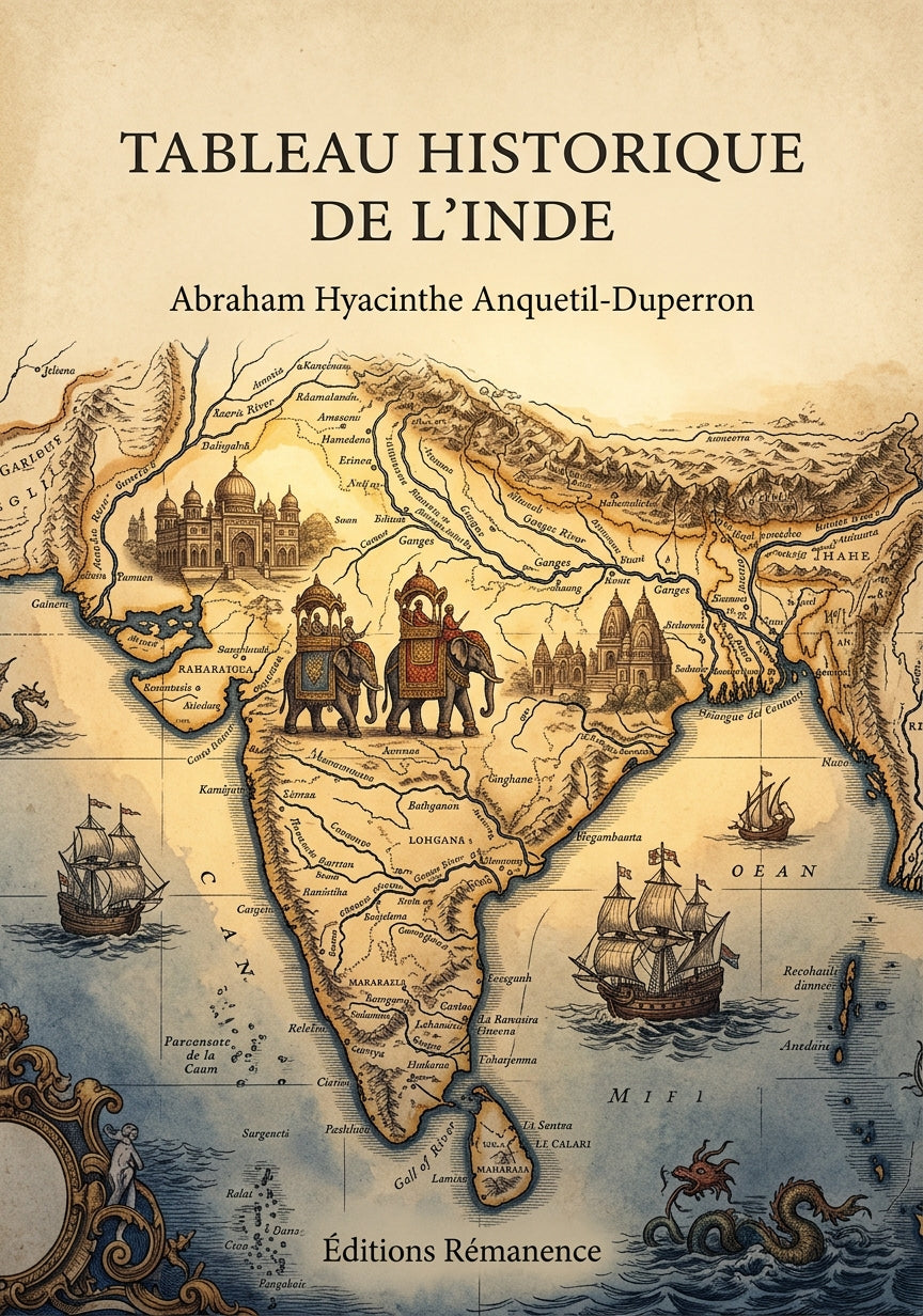 Livre Tableau historique de l’Inde par Abraham Hyacinthe Anquetil-Duperron - Couverture - Editions Remanence
