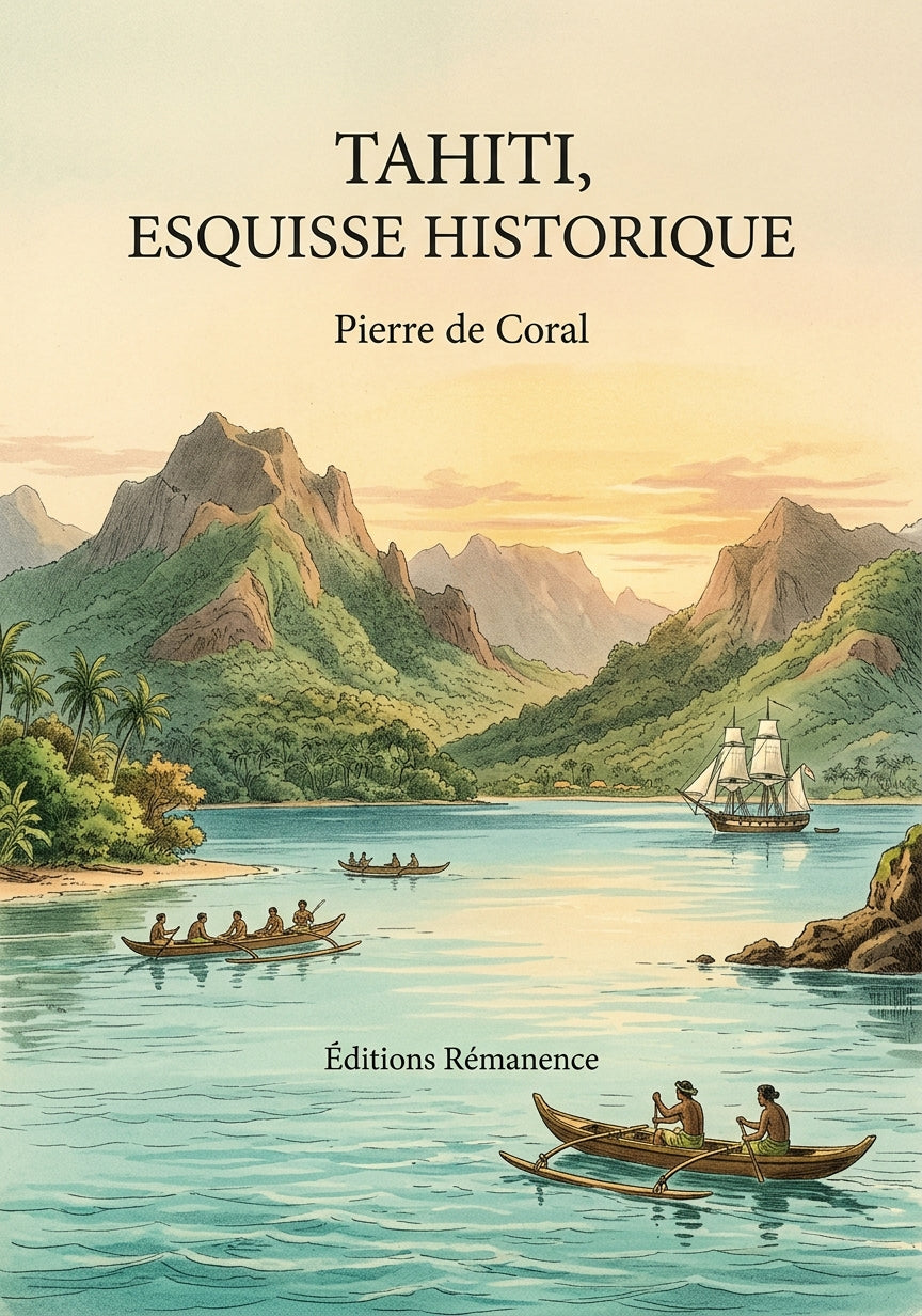 Livre Tahiti, esquisse historique par Pierre de Coral - Couverture - Editions Remanence