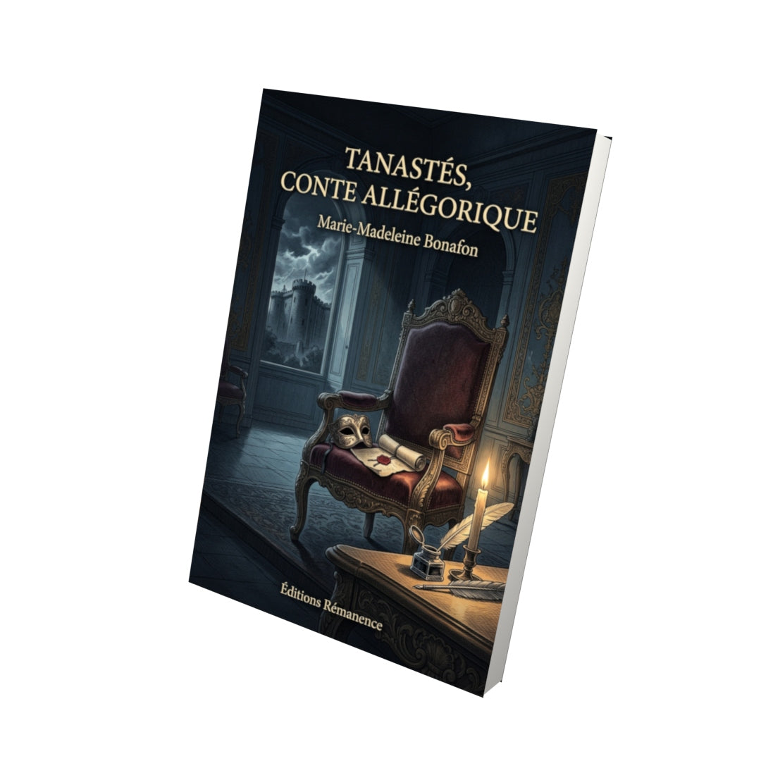 Livre Tanastés, conte allégorique par Marie-Madeleine Bonafon - Vue 3D - Editions Remanence
