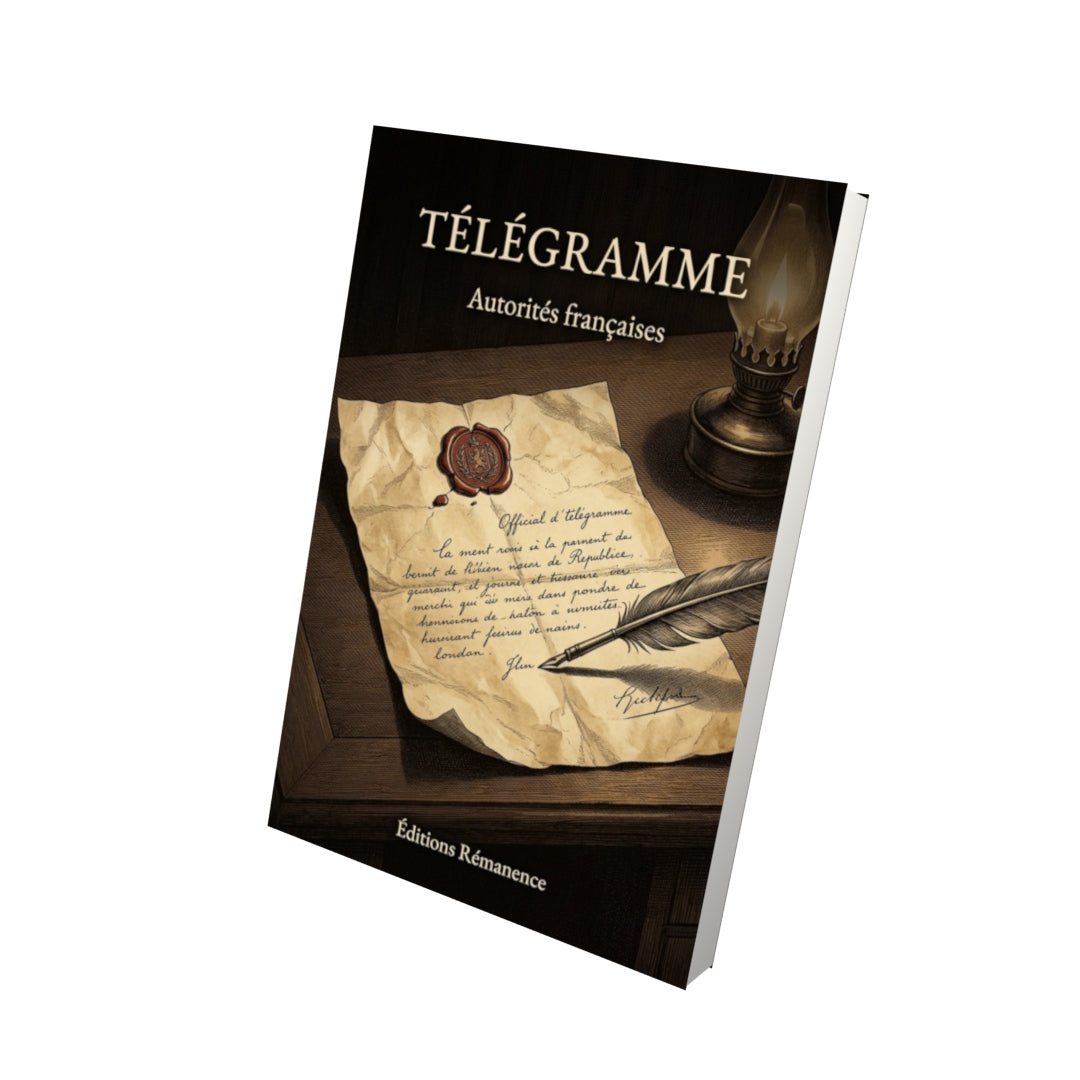 Livre Télégramme - Autorités françaises - Vue 3D - Editions Remanence