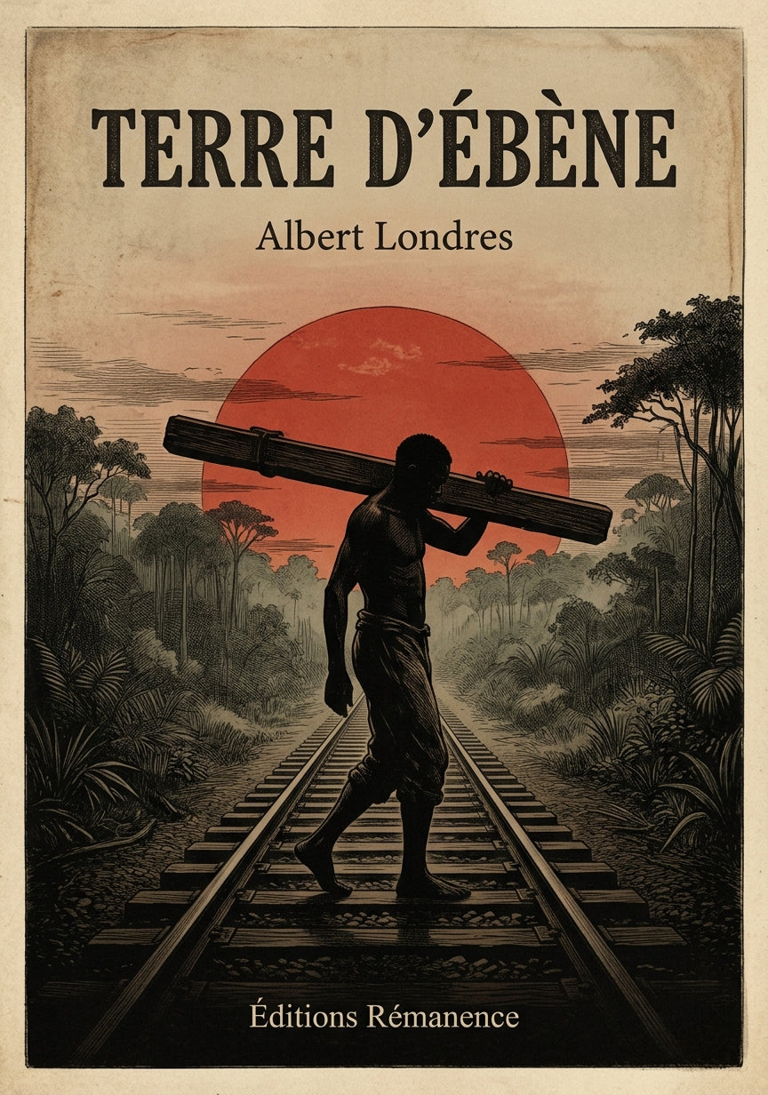 Livre Terre d’ébène par Albert Londres - Couverture - Editions Remanence