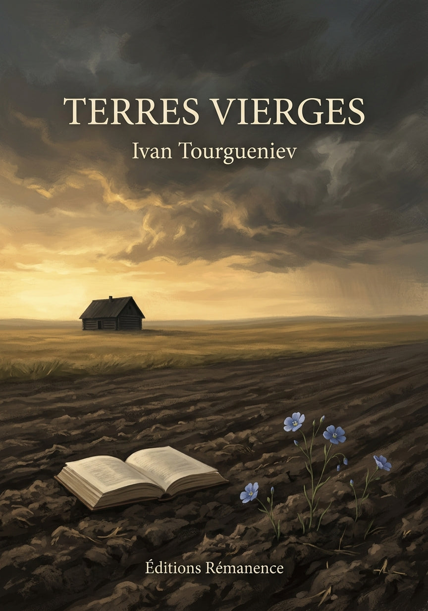 Livre Terres vierges par Ivan Tourgueniev - Couverture - Editions Remanence