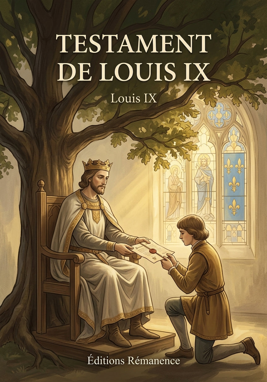 Livre Testament de Louis IX par Louis IX - Couverture - Editions Remanence