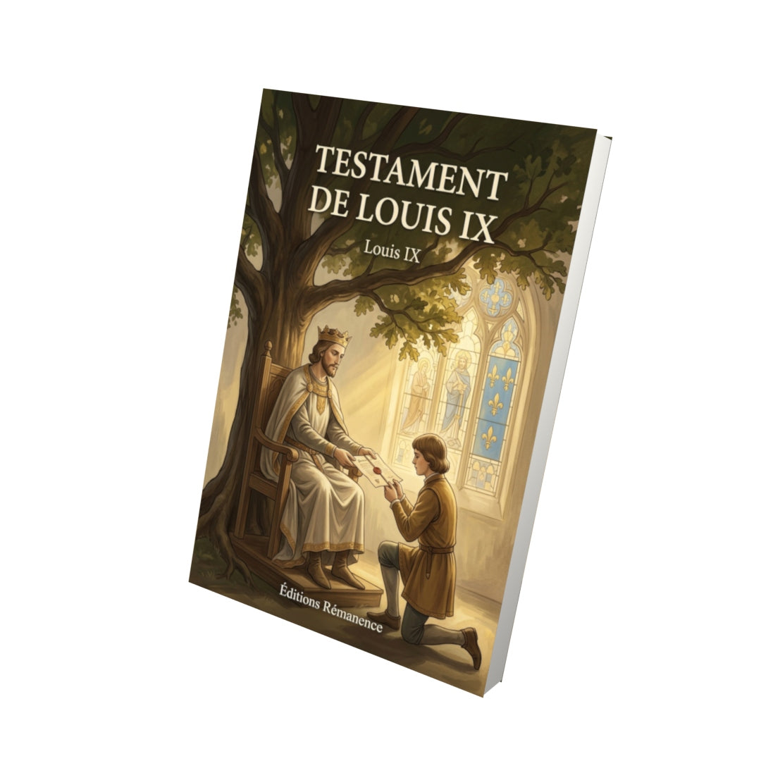 Livre Testament de Louis IX par Louis IX - Vue 3D - Editions Remanence