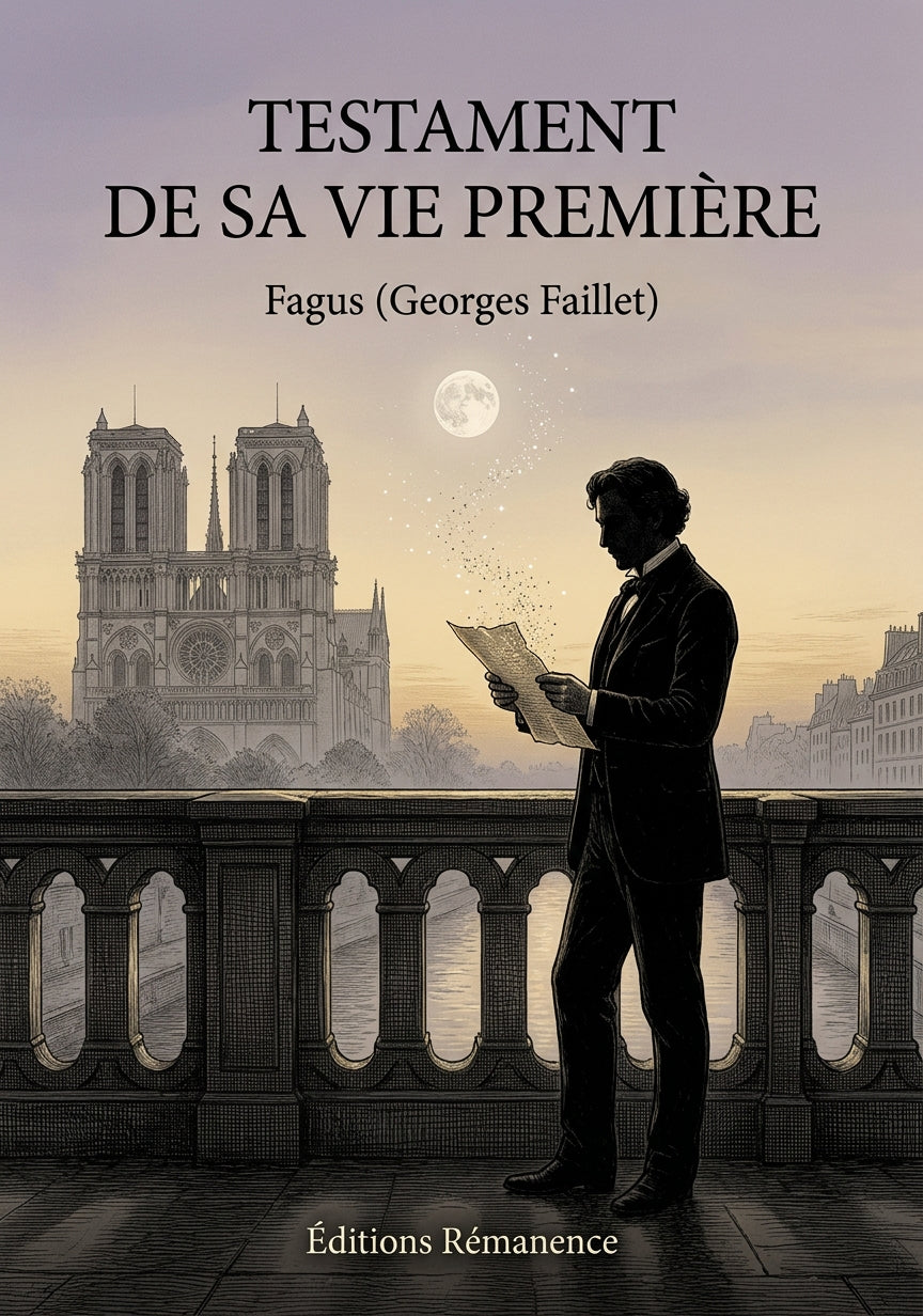 Livre Testament de sa vie première par Fagus (Georges Faillet) - Couverture - Editions Remanence