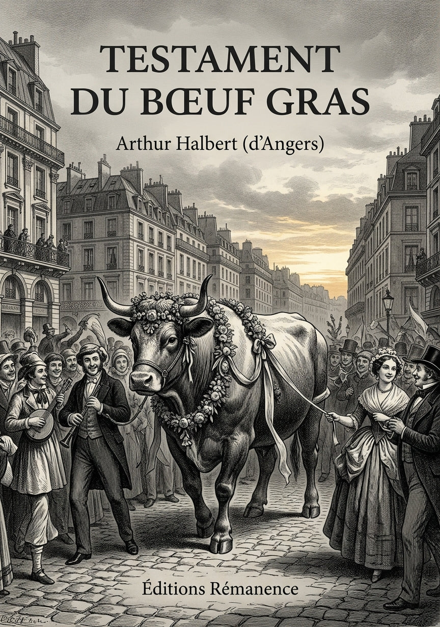 Livre Testament du Bœuf gras par Arthur Halbert (d'Angers) - Couverture - Editions Remanence