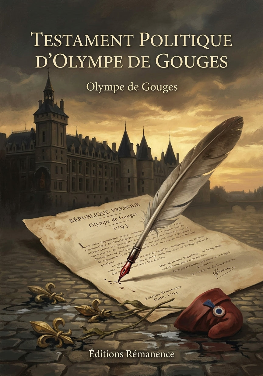 Livre Testament politique d’Olympe de Gouges par Olympe de Gouges - Couverture - Editions Remanence