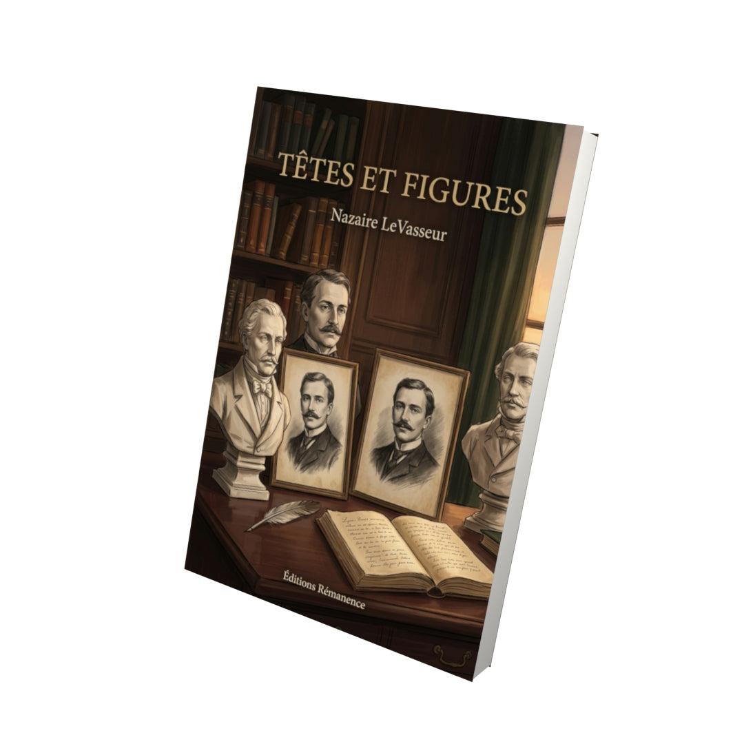 Livre Têtes et figures par Nazaire LeVasseur - Vue 3D - Editions Remanence
