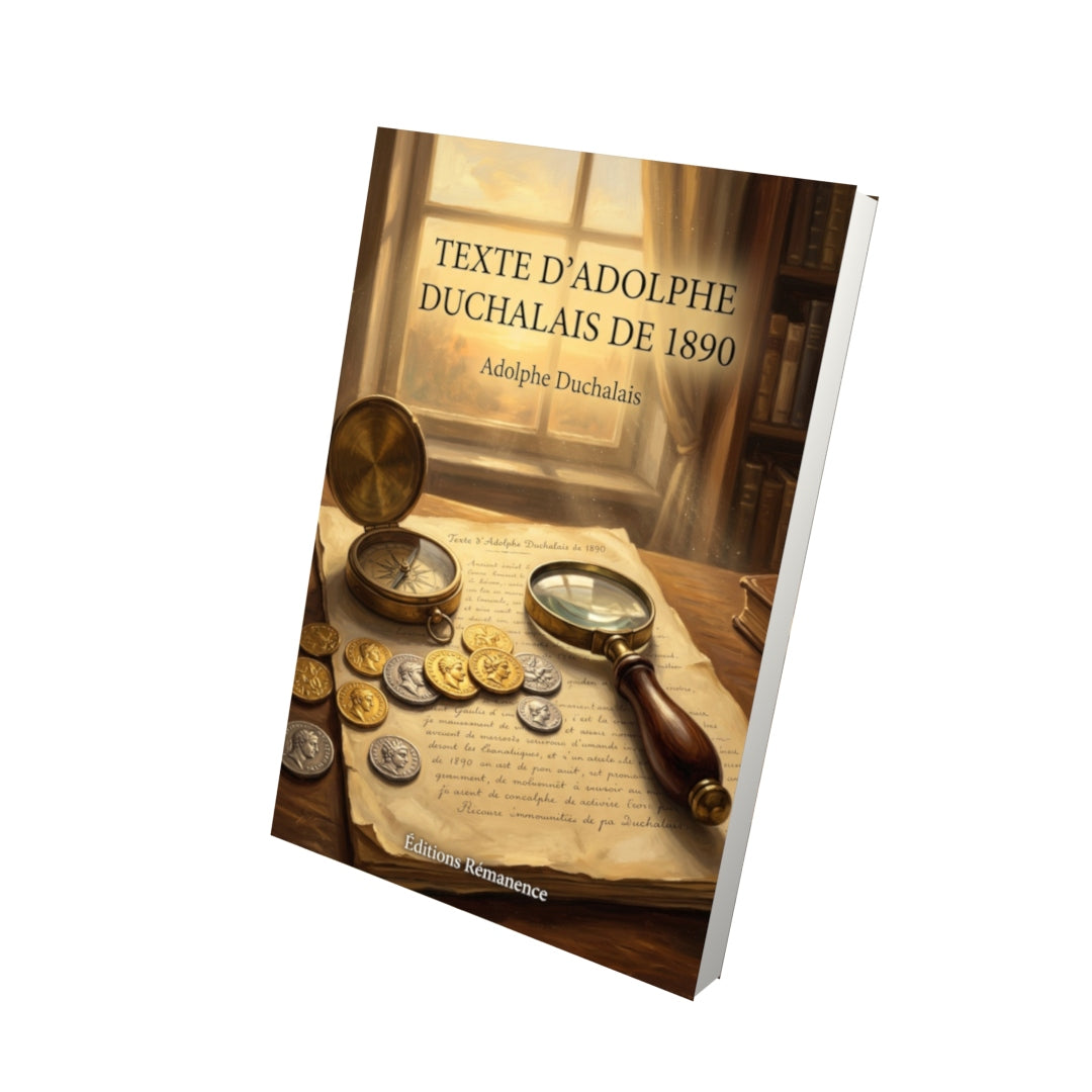 Livre Texte d'Adolphe Duchalais de 1890 par Adolphe Duchalais - Vue 3D - Editions Remanence