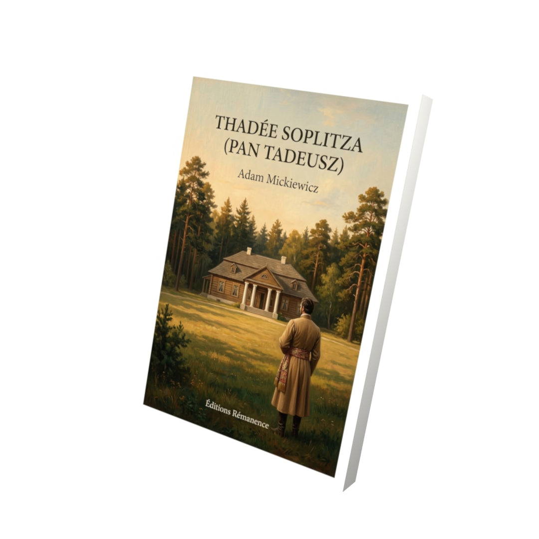 Livre Thadée Soplitza (Pan Tadeusz) par Adam Mickiewicz - Vue 3D - Editions Remanence