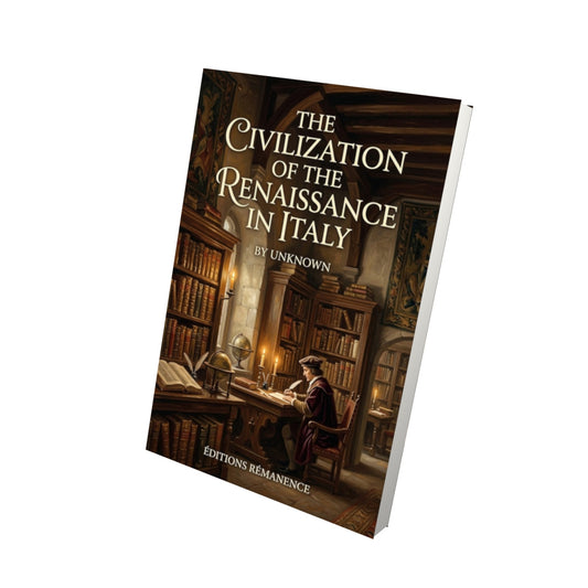 Livre The Civilization of the Renaissance in Italy - Vue 3D - Editions Remanence