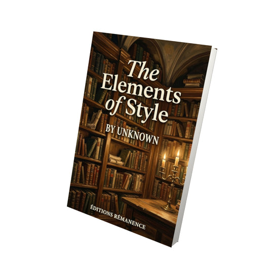 Livre The Elements of Style - Vue 3D - Editions Remanence