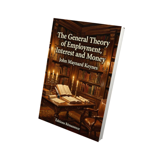 Livre The General Theory of Employment, Interest and Money – John Maynard Keynes - Vue 3D - Editions Remanence