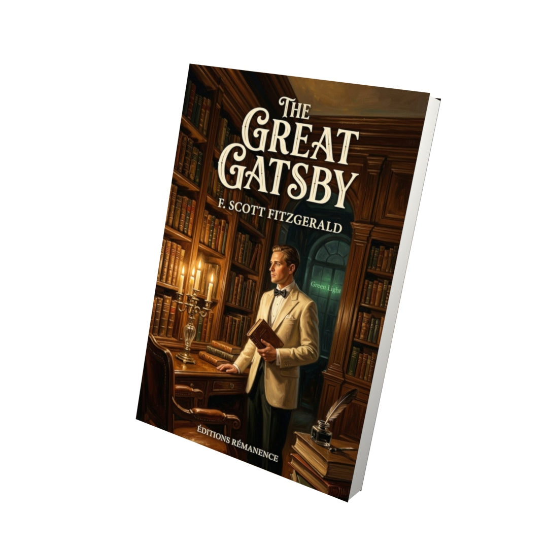 Livre The Great Gatsby – F. Scott Fitzgerald - Vue 3D - Editions Remanence