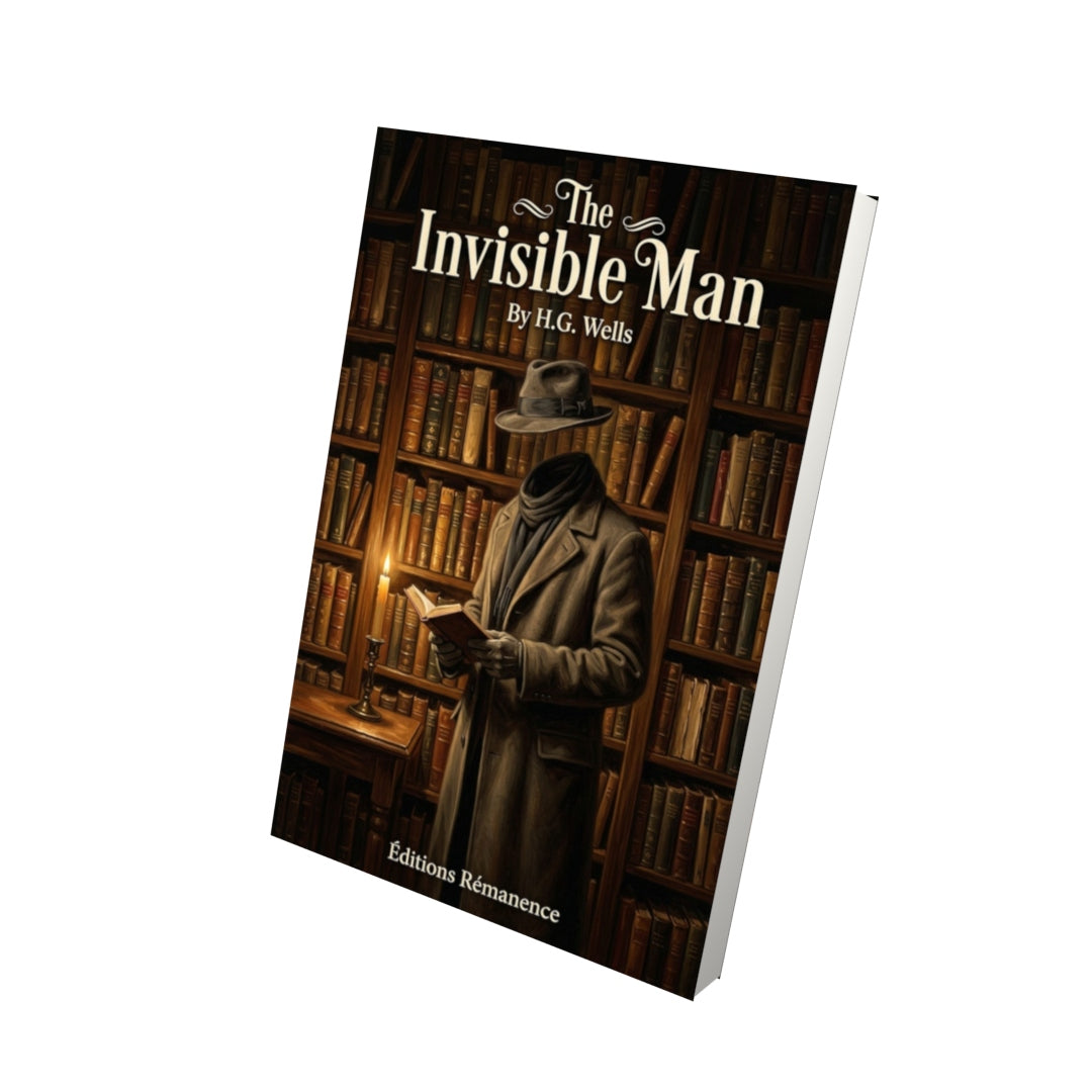 Livre The Invisible Man – H.G. Wells - Vue 3D - Editions Remanence