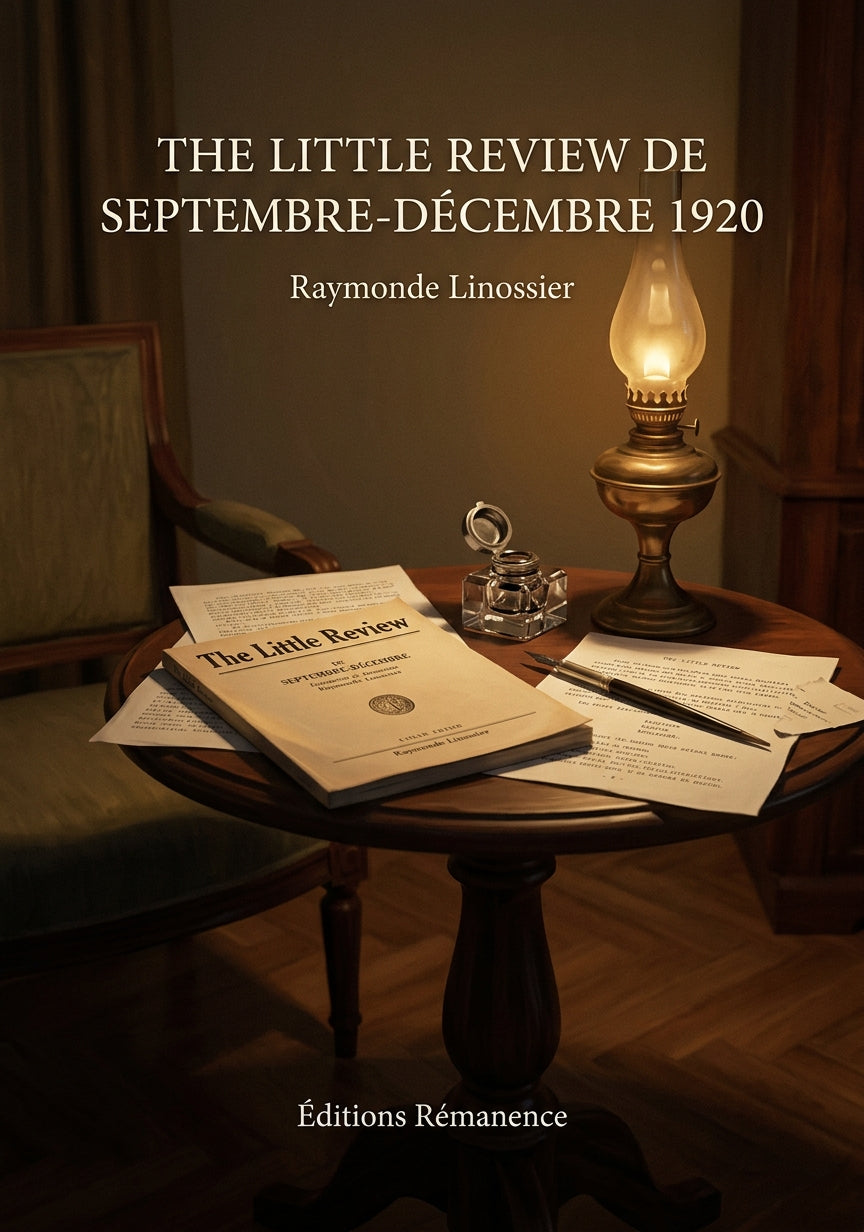 Livre The Little Review de septembre-décembre 1920 par Raymonde Linossier - Couverture - Editions Remanence