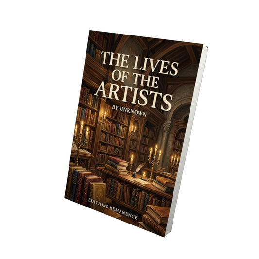 Livre The Lives of the Artists - Vue 3D - Editions Remanence