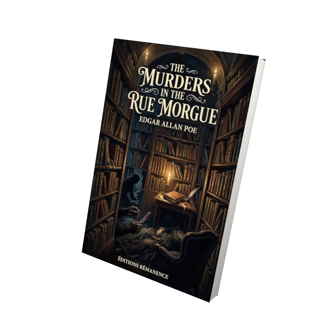 Livre The Murders in the Rue Morgue – Edgar Allan Poe - Vue 3D - Editions Remanence
