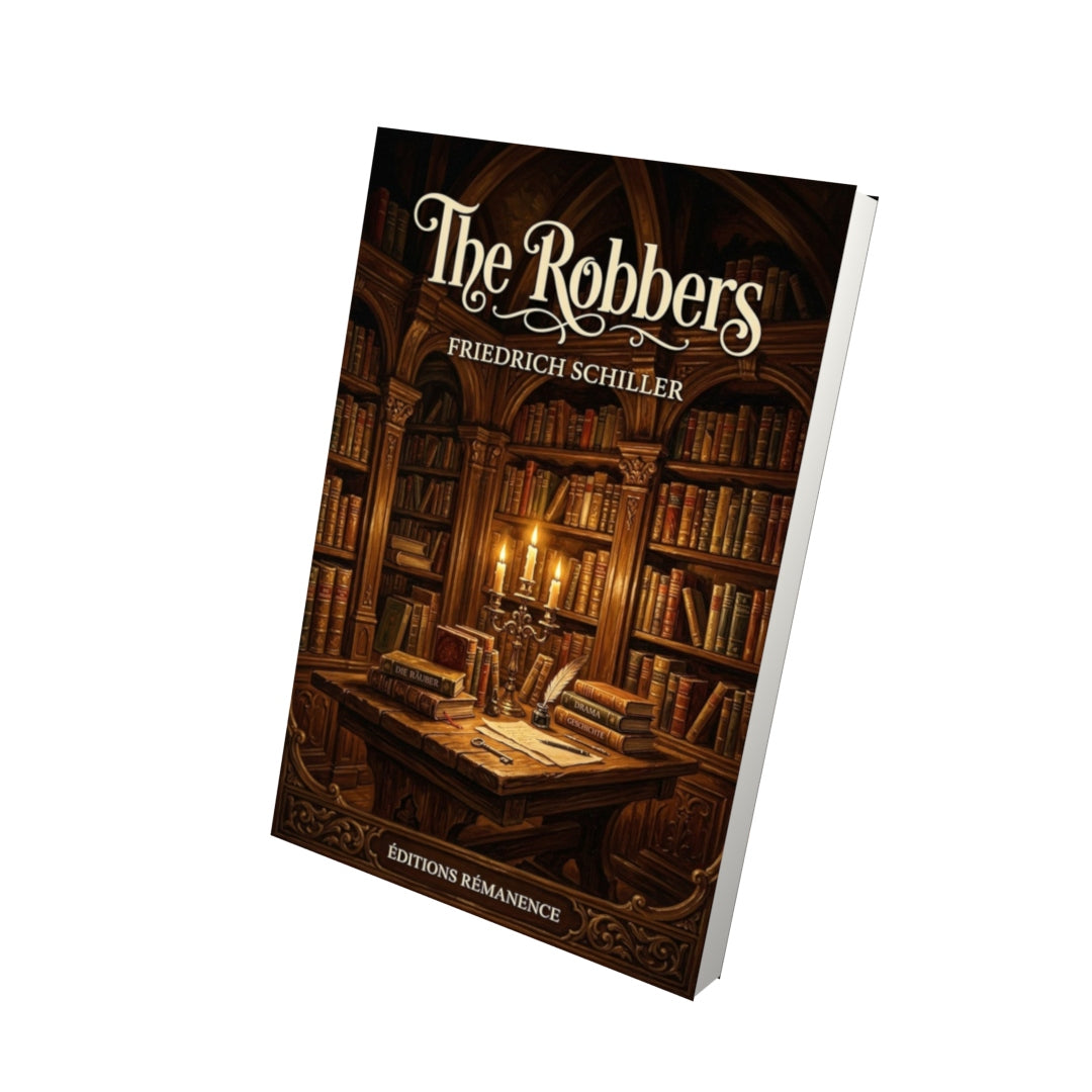 Livre The Robbers – Friedrich Schiller - Vue 3D - Editions Remanence