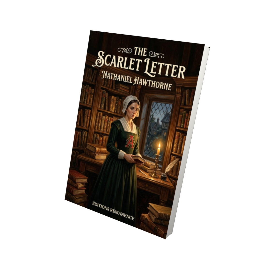 Livre The Scarlet Letter – Nathaniel Hawthorne - Vue 3D - Editions Remanence