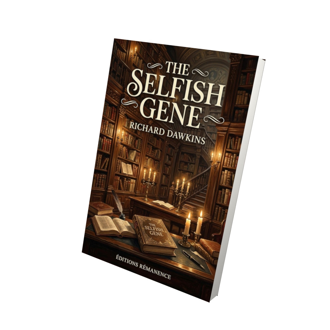 Livre The Selfish Gene – Richard Dawkins - Vue 3D - Editions Remanence