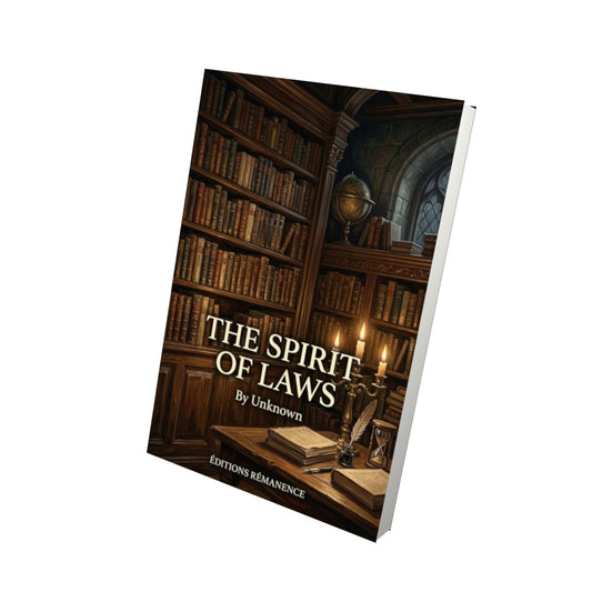 Livre The Spirit of Laws - Vue 3D - Editions Remanence