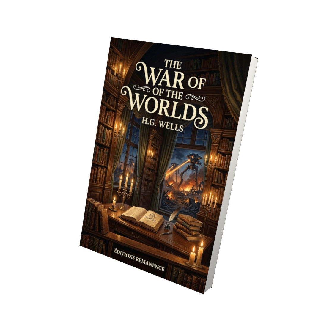 Livre The War of the Worlds – H.G. Wells - Vue 3D - Editions Remanence